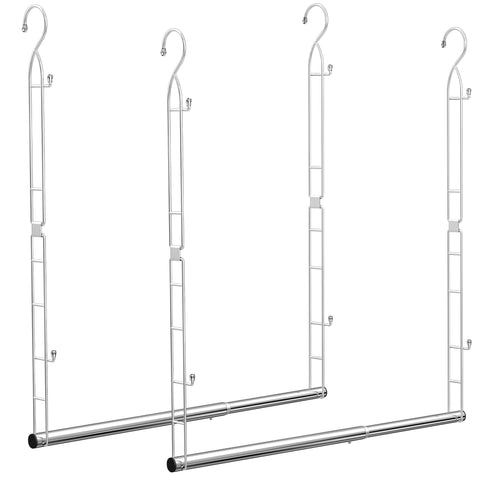 Supforce front view showing full hanging closet rod and hooks, adds storage