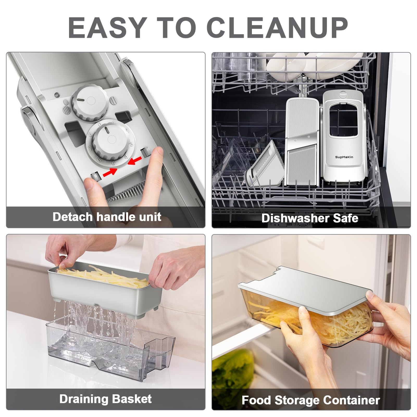SUPMAKIN cheese grater area shredding garlic and chocolate cleanly