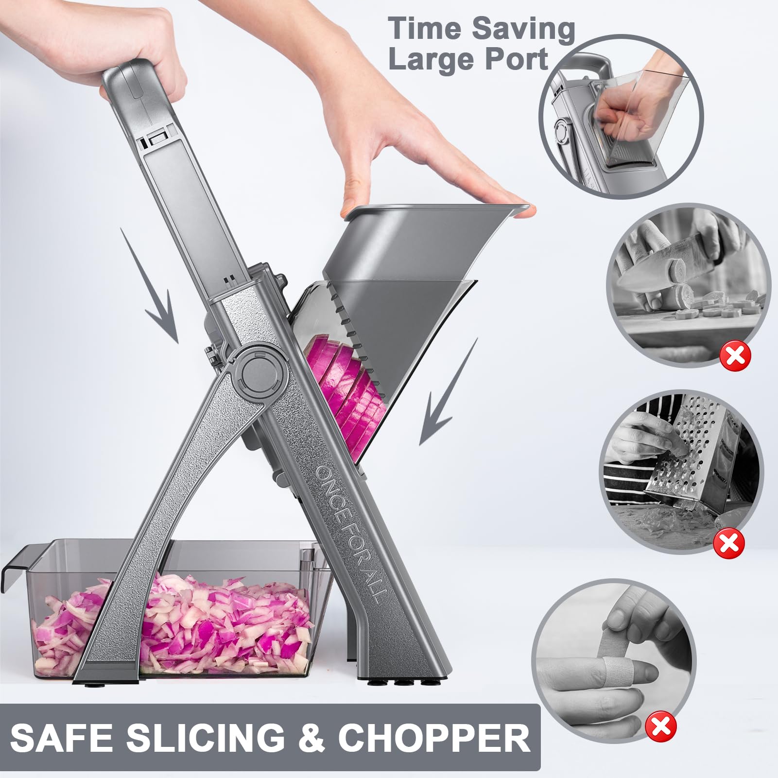 SupMaKin detachable container holding sliced vegetables for bulk food prep