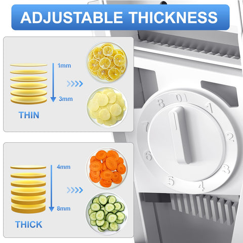 SupMaKin food pusher and ergonomic handle for protected slicing