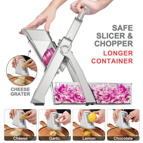 SUPMAKIN in use slicing potatoes into fries quickly and safely