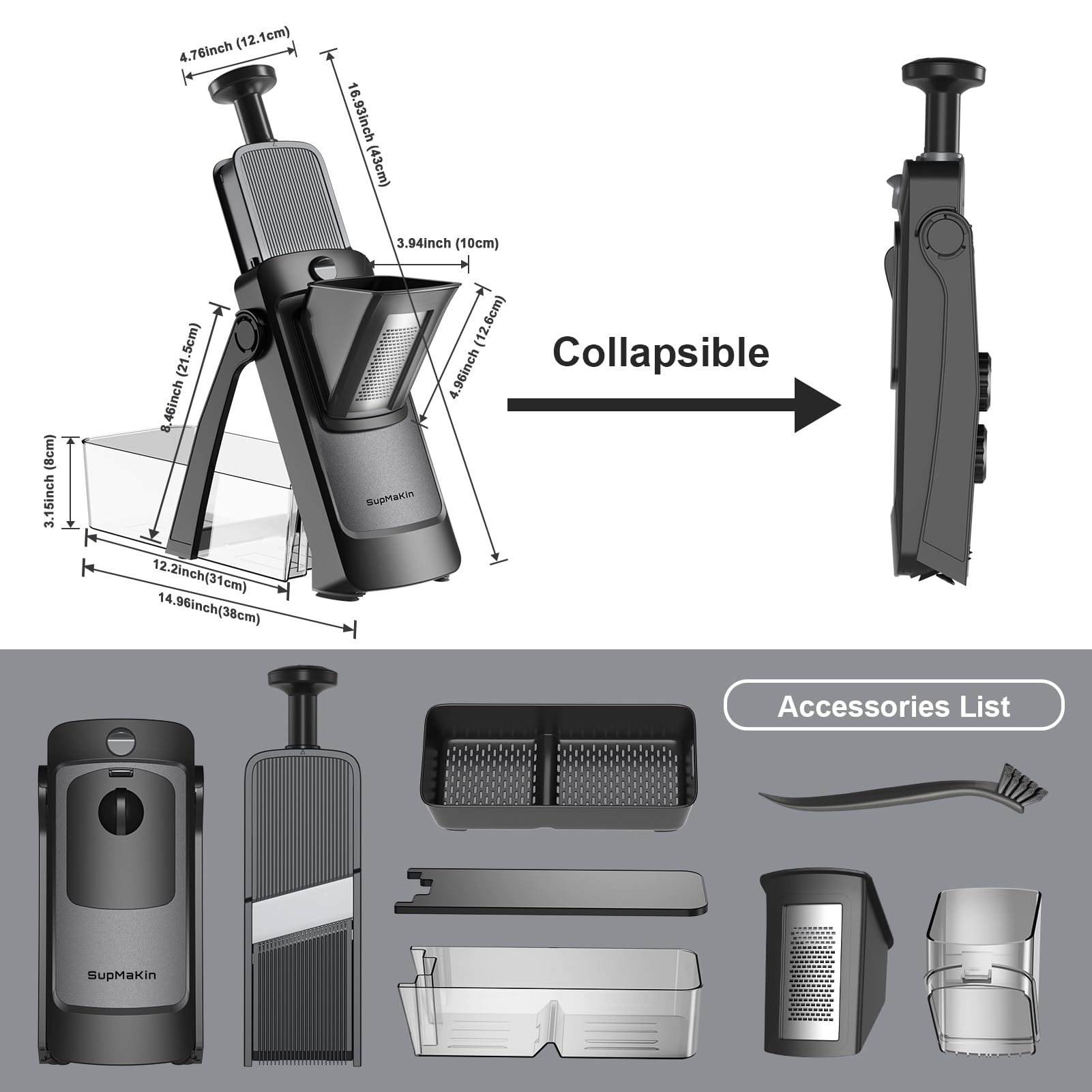 SupMaKin non-slip base and tripod for secure, stable chopping