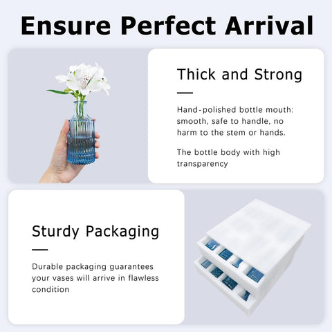 SUPMIND boxed vases with foam showing secure packaging and arrival protection benefit