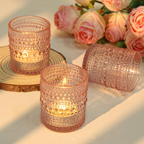 SUPMIND votive holder with lit tealight creating warm ambient glow