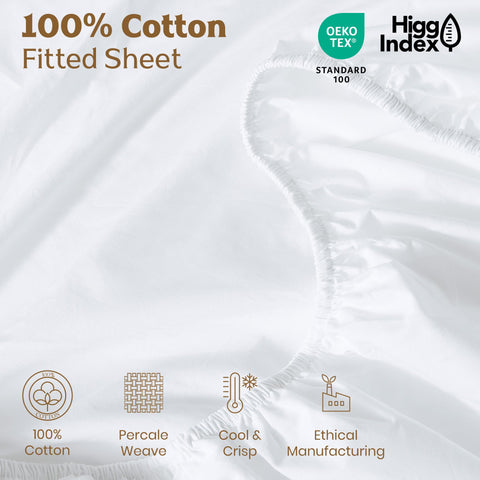 Supreme Elegance percale weave texture close-up, breathable and cool feel
