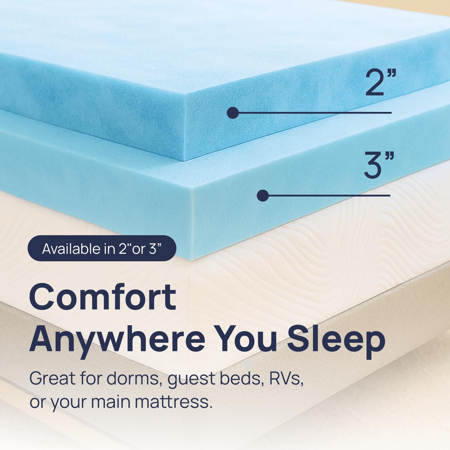 Sure2Sleep product label with CertiPUR-US badge and three-year warranty
