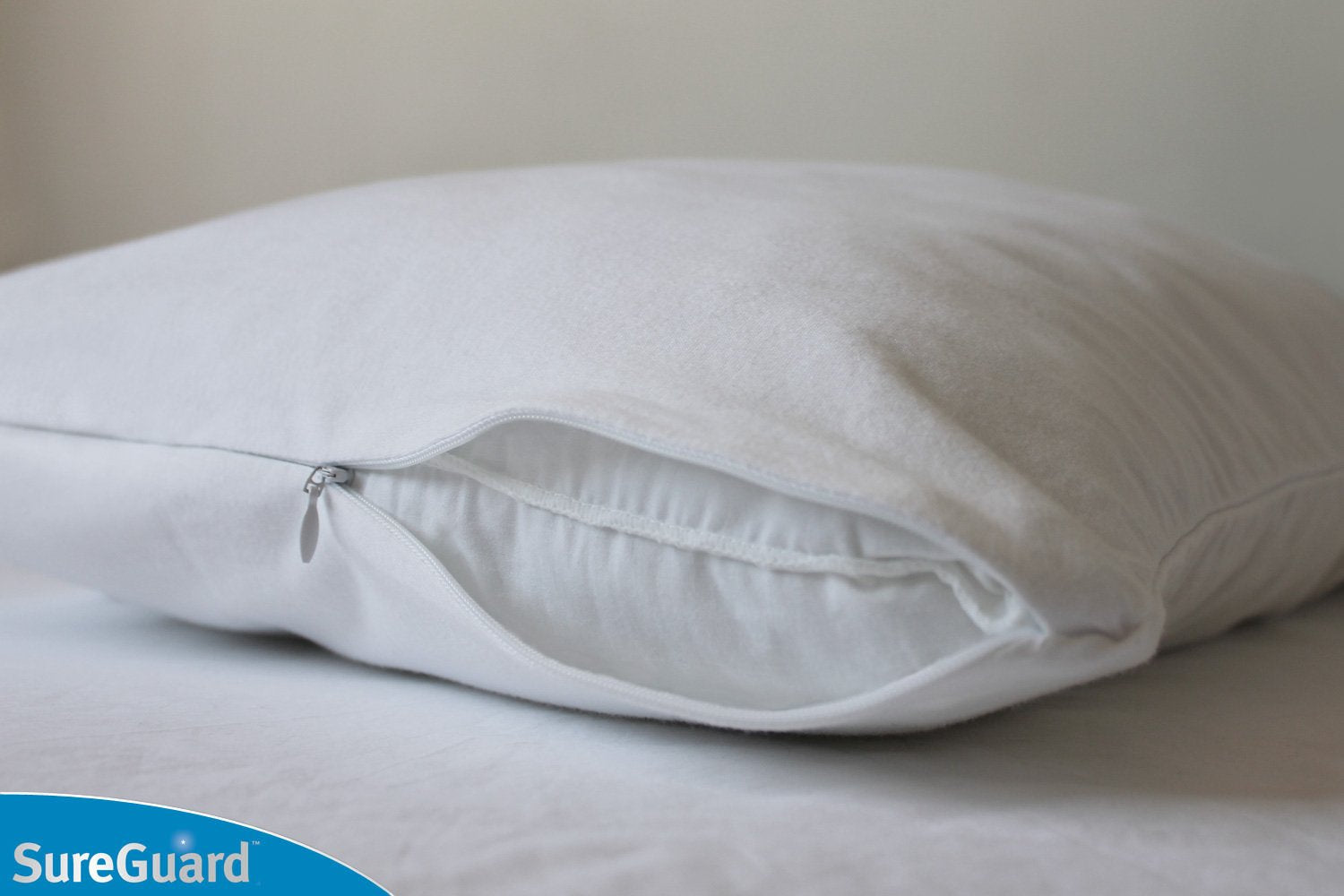 SureGuard smooth 100% cotton surface close-up for quiet comfortable sleep