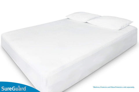 SureGuard scale comparison showing protector depth and fit across mattress heights