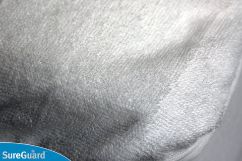 SureGuard protector repelling liquid to show waterproof barrier and mattress safety