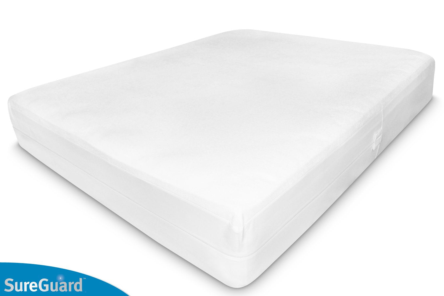 SureGuard Invisi-Zip zipper detail illustrating secure, bed-bug proof closure benefit
