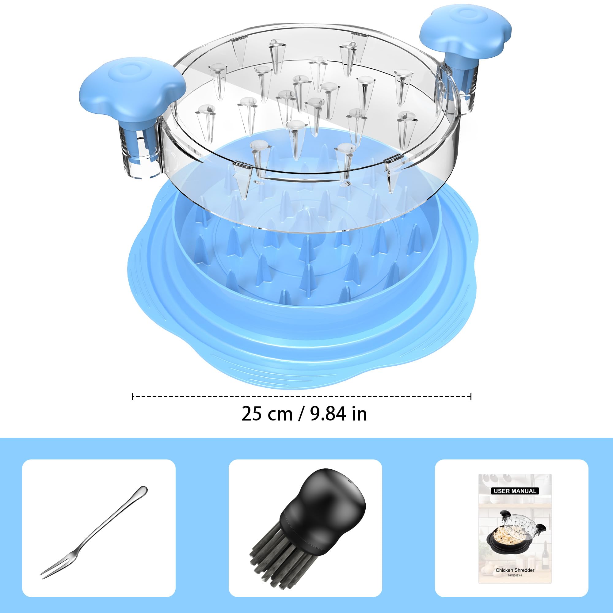 SURETIVIAN included cleaning brush and fork accessories for easy cleanup