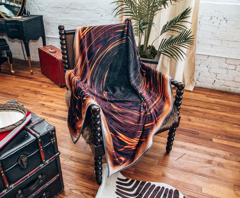 Surreal Entertainment folded throw in packaging ideal for gifting and easy storage