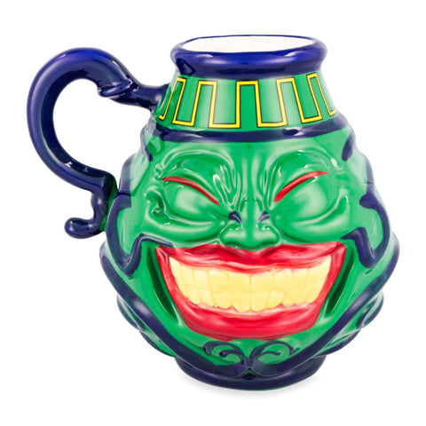 Surreal Entertainment Pot of Greed front view showing sculpted face and vibrant colors, eye-catching display