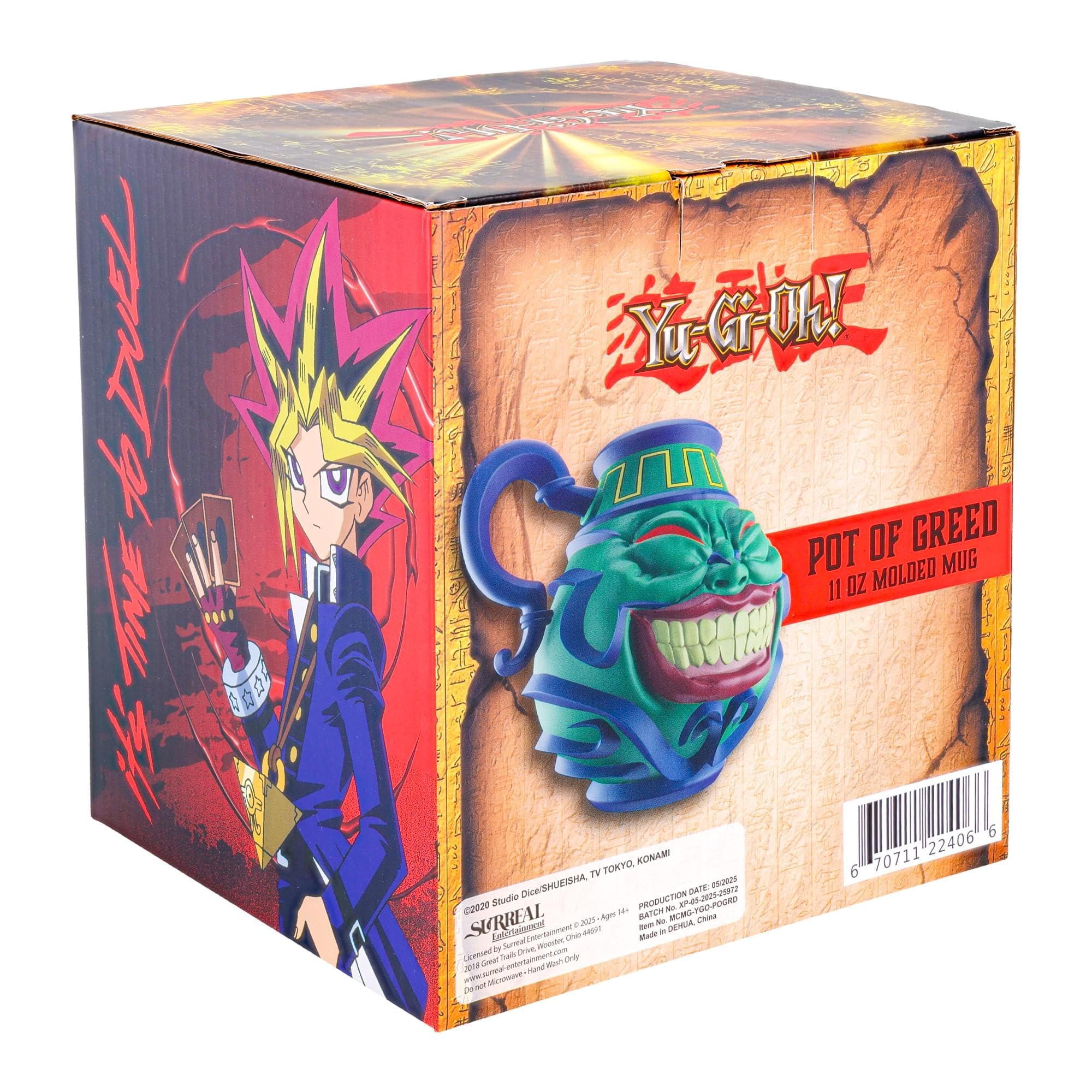 Surreal Entertainment Pot of Greed held in hand to show scale and portability for daily use