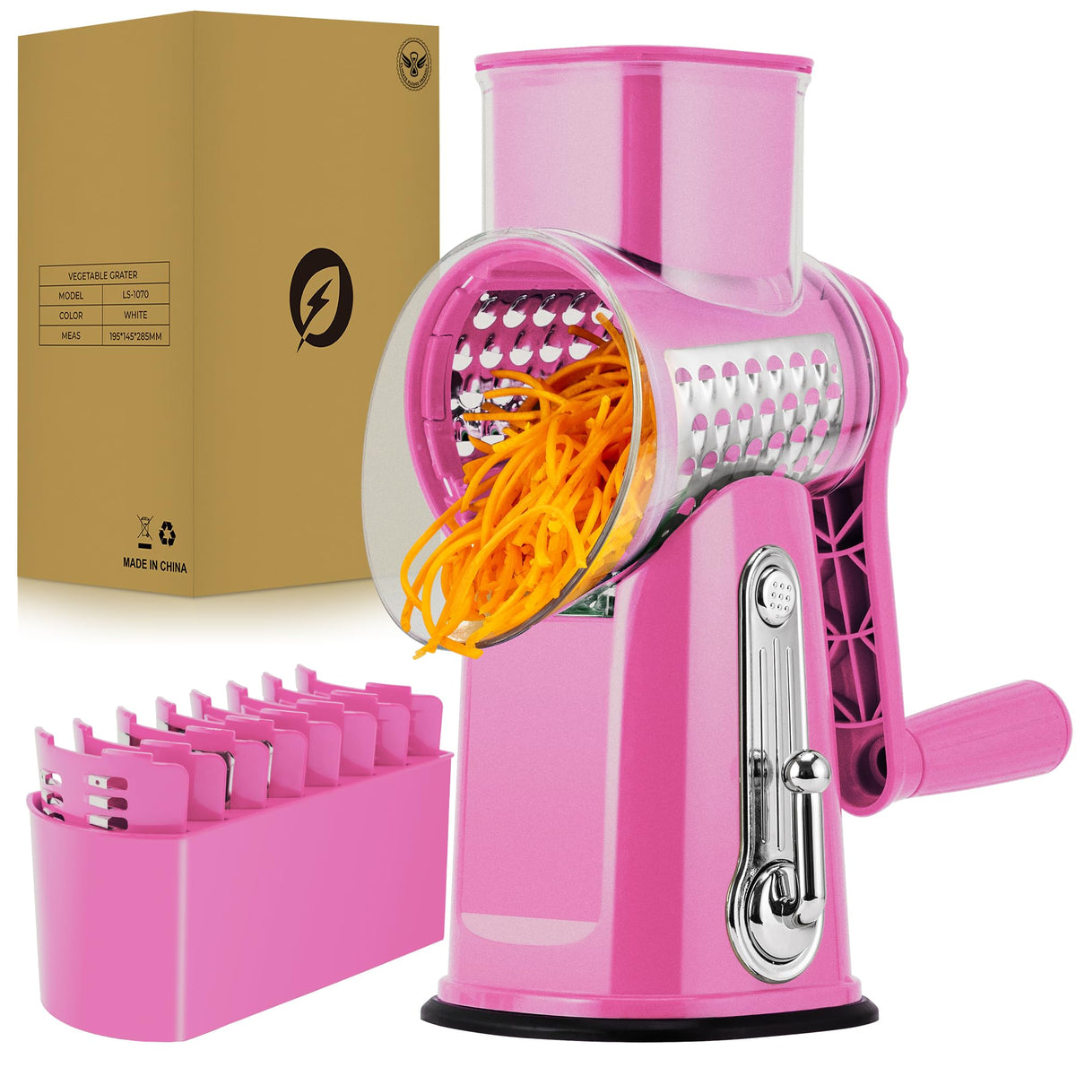 SUSTEAS front packaging showing included 5 blades and quick-start guide for convenience