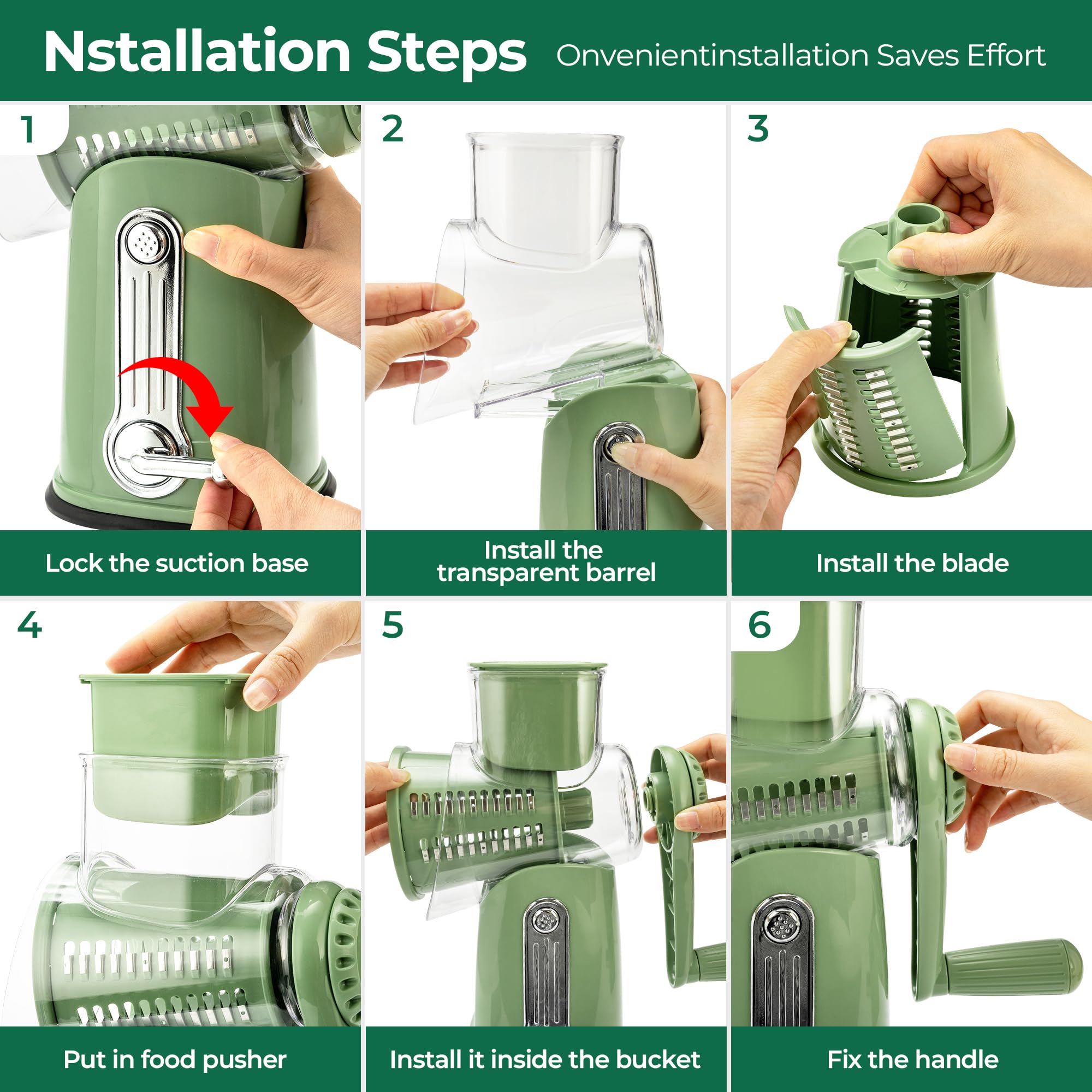 SUSTEAS in use shredding cheese quickly for pasta topping