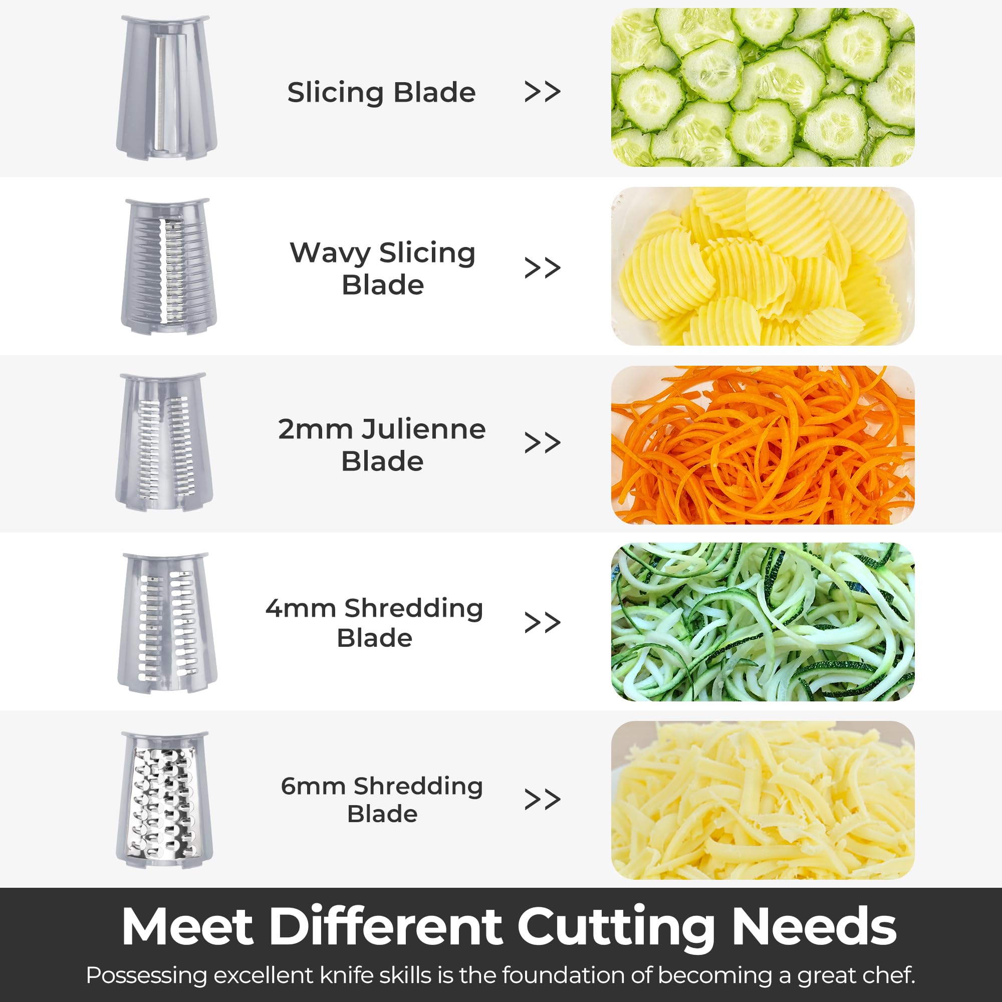 SUSTEAS grater in use shredding cheese quickly for pasta topping