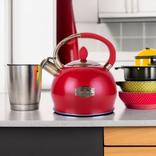 SUSTEAS kettle on induction cooktop demonstrating broad cooktop compatibility