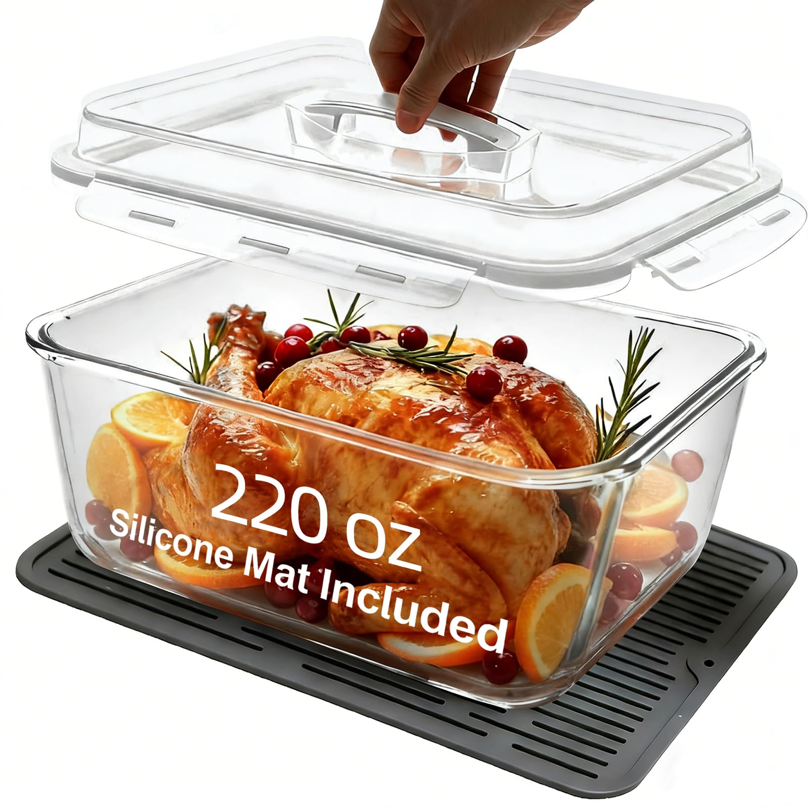 Susukkie front view showing clear glass container and airtight lid, easy identification benefit