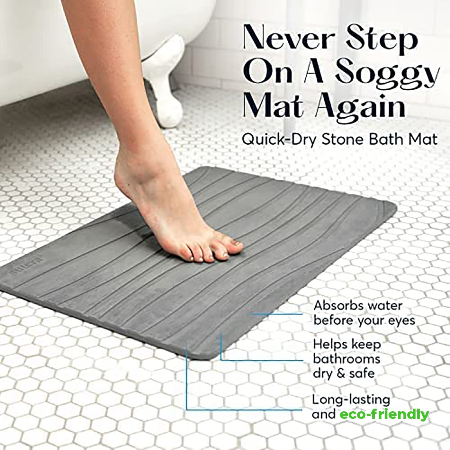 SUTERA view of anti-slip underlay demonstrating stability and non-slip benefit