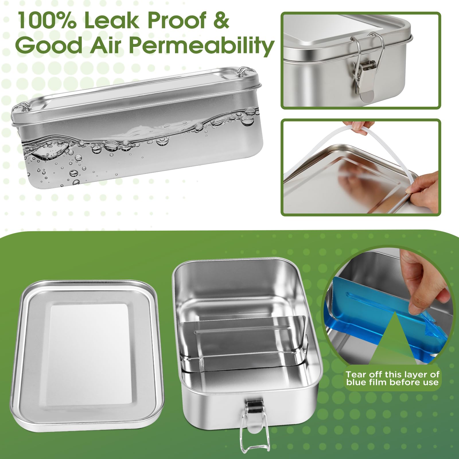 SUTETLW open container showing interior and removable divider for flexible meal portions