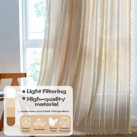 Sutuo Home close-up of hemp-cotton texture showing light-filtering weave benefit clarity