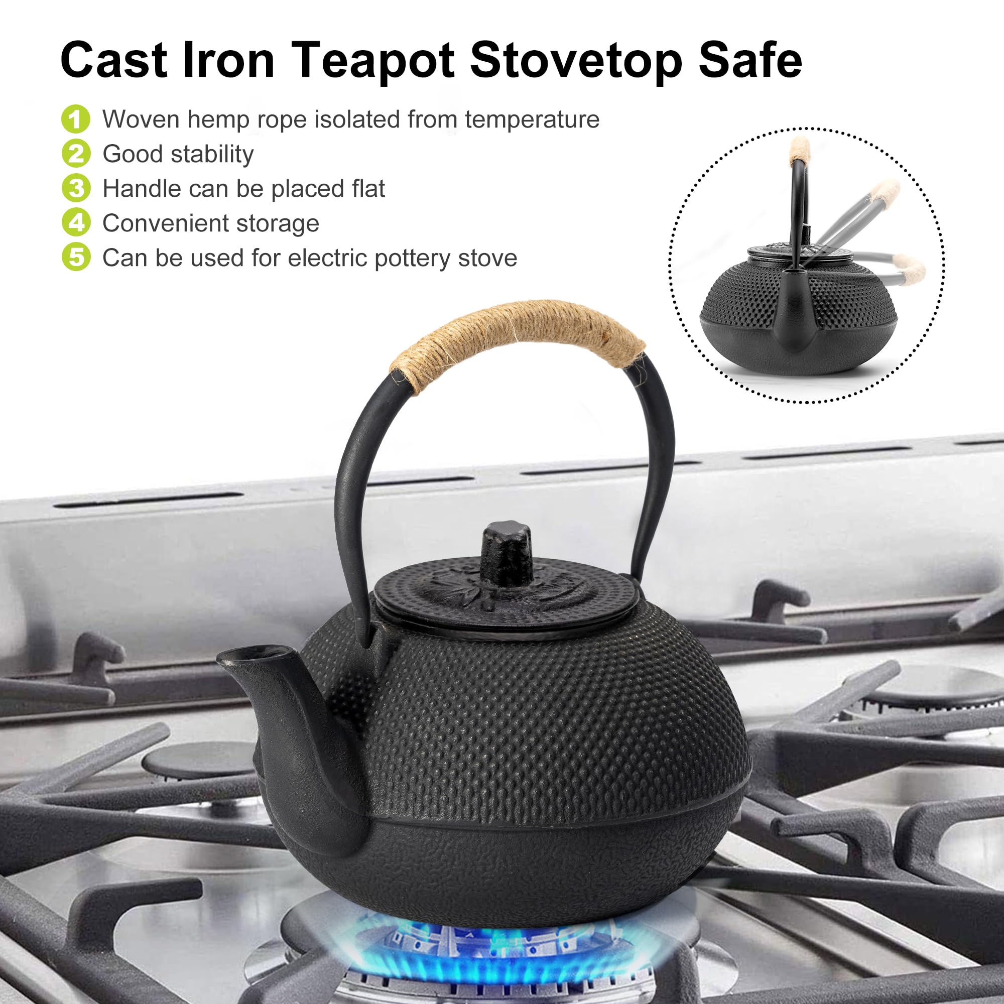 suyika teapot textured exterior detail reflecting traditional tetsubin style benefit