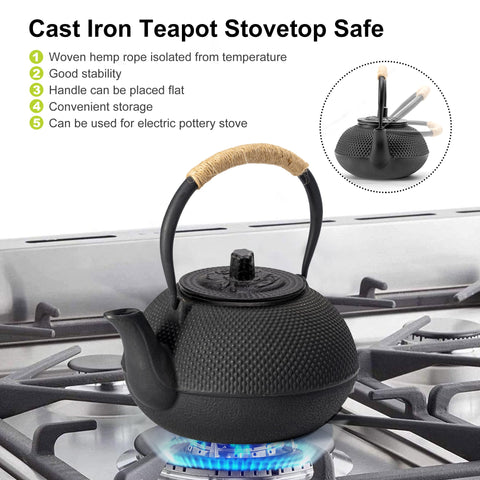 suyika teapot textured exterior detail reflecting traditional tetsubin style benefit