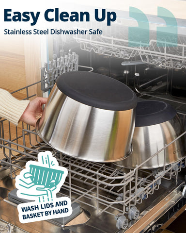 SveBake side view draining water easily to speed up cleanup