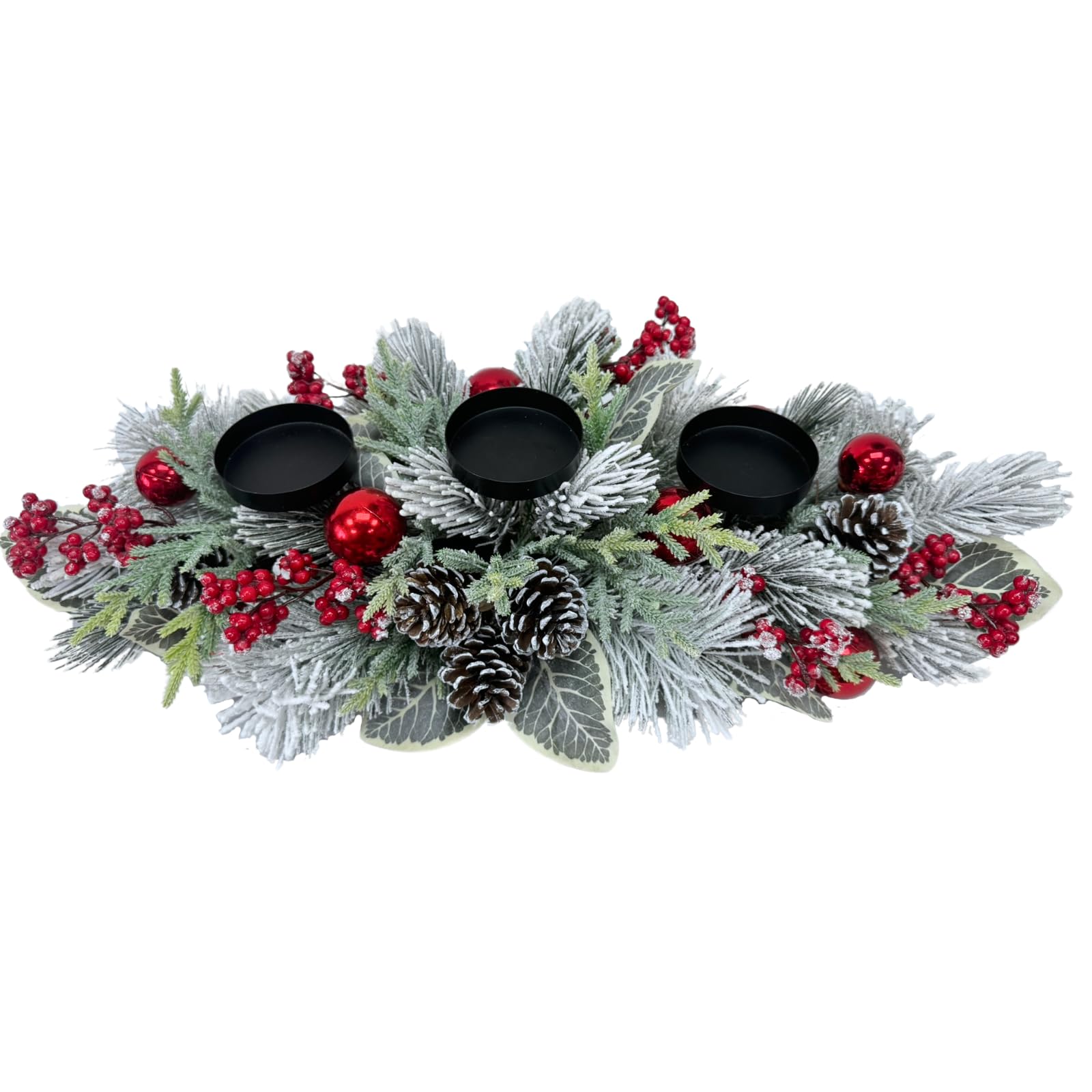 Svndlyn close-up of snow-flocked pine branches highlighting textured seasonal finish