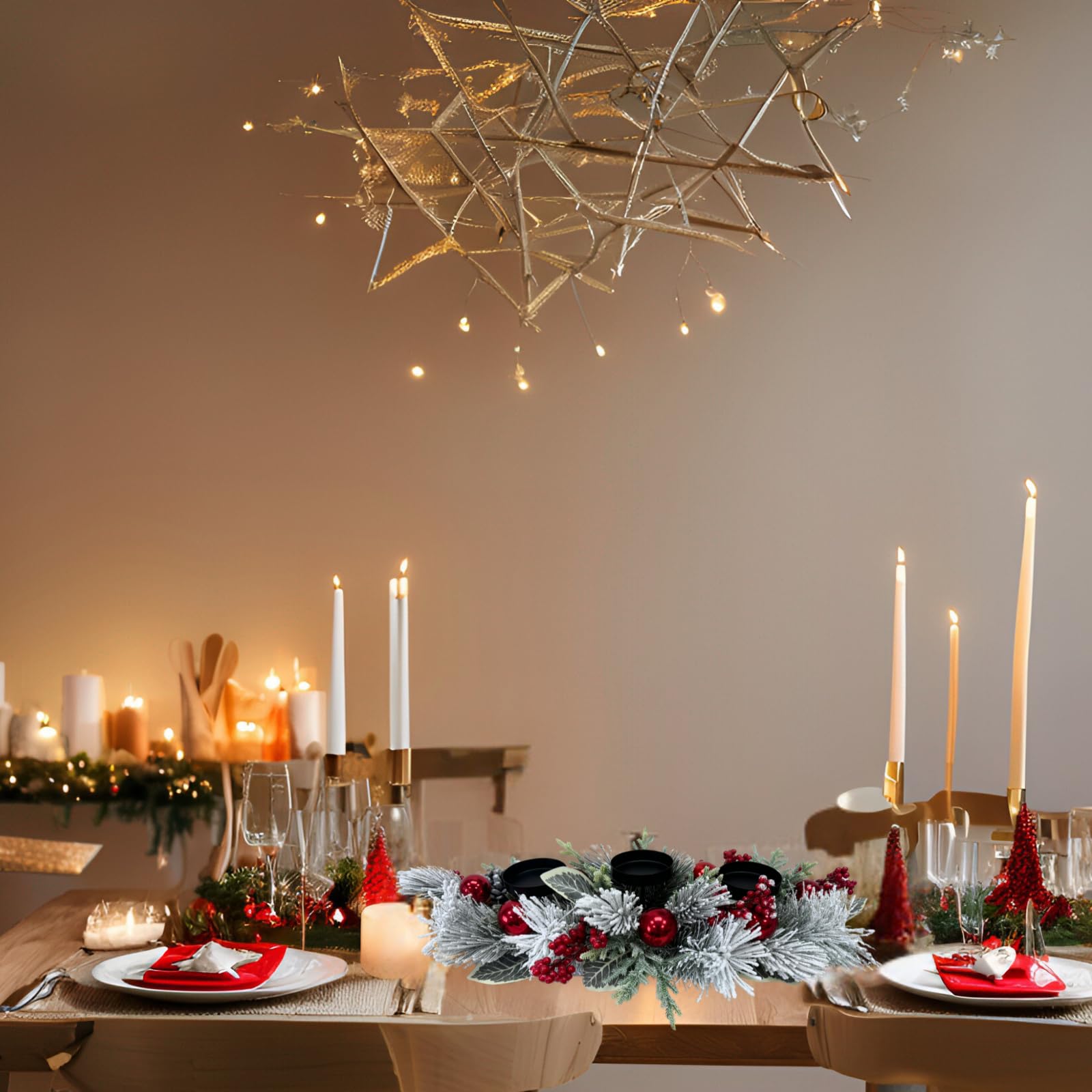 Svndlyn side profile with LED candles showing safe, long-lasting illumination option