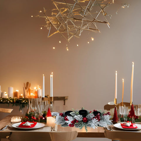 Svndlyn side profile with LED candles showing safe, long-lasting illumination option