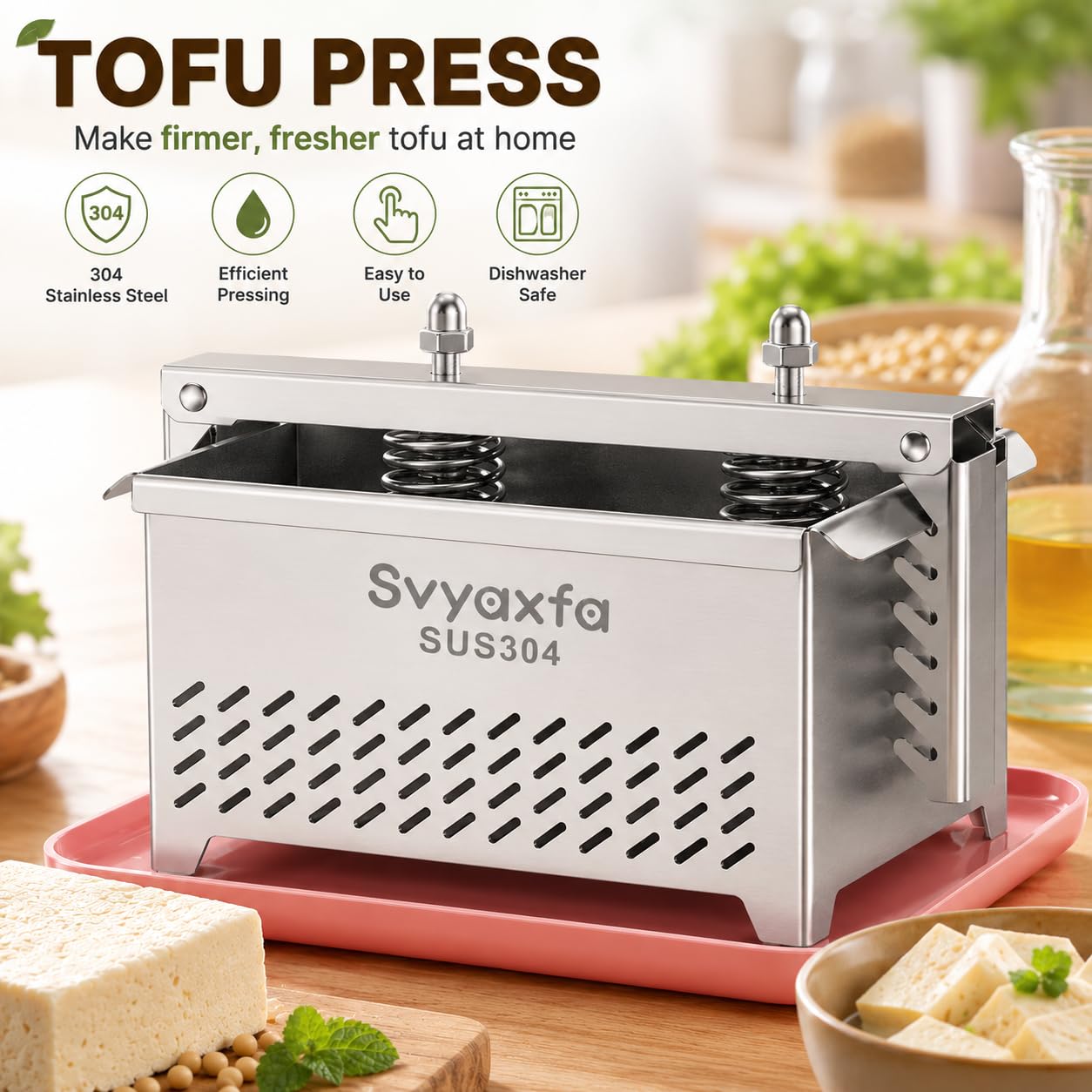 Svyaxfa assembled press side angle highlighting compact design and even pressure