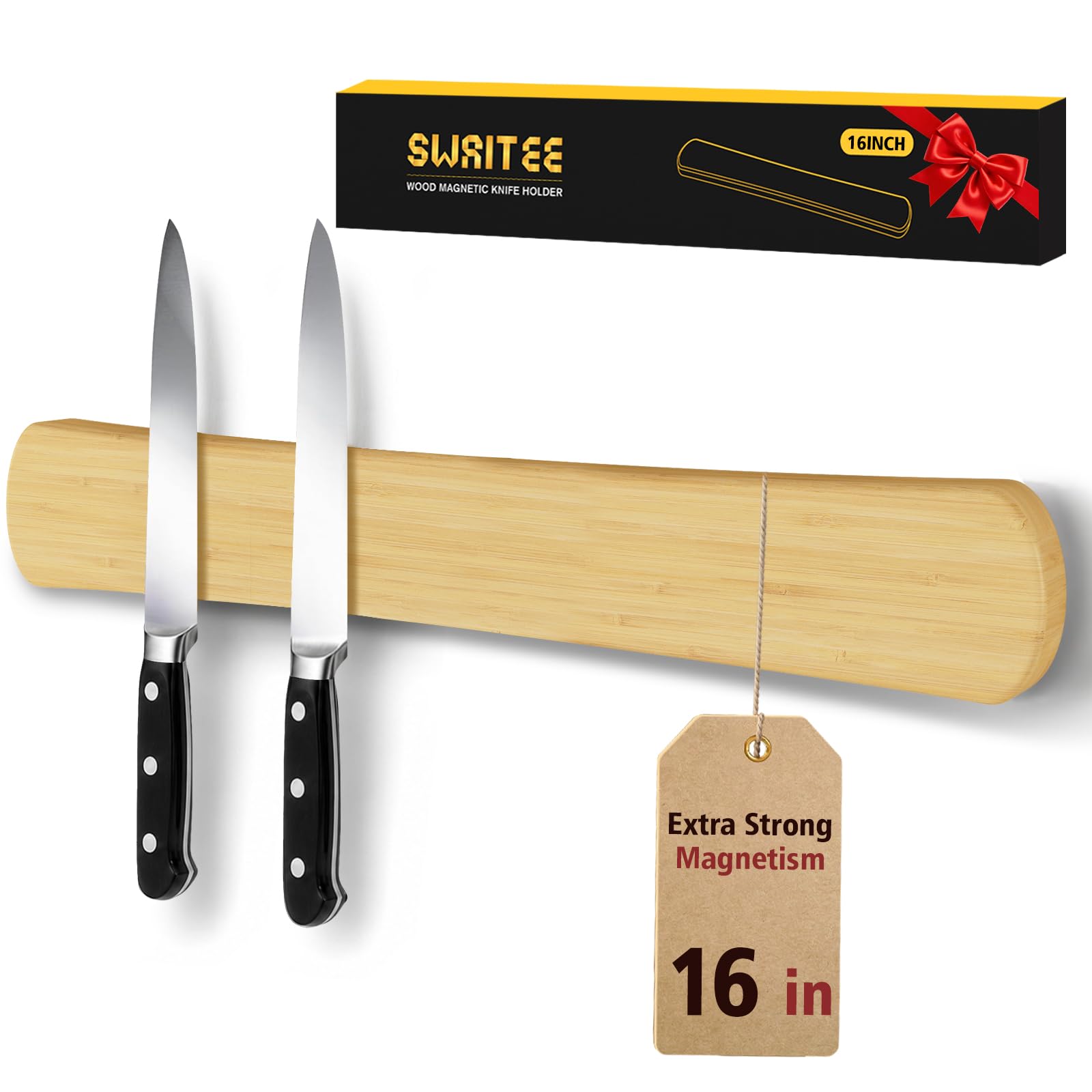 Swaitee front view mounted on wall shows organized knives and clear access