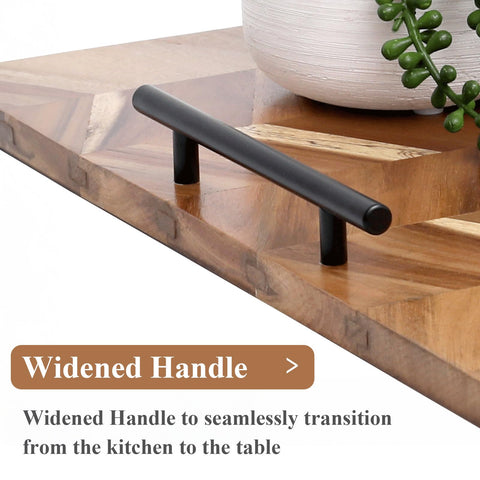 SwallowLiving detailed acacia wood grain texture highlighting durable varnish and elegant look