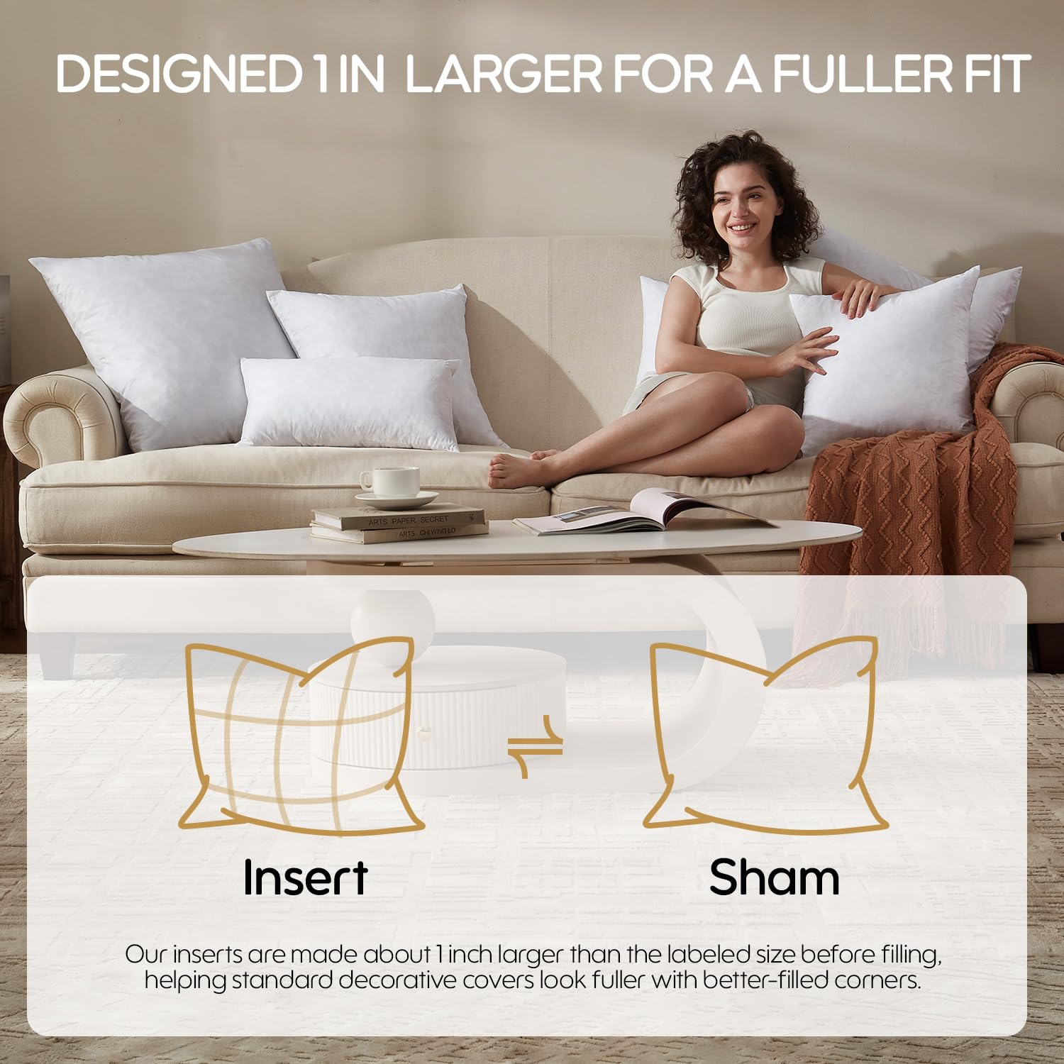 Swandream soft fabric shell texture helping smooth pillow covers