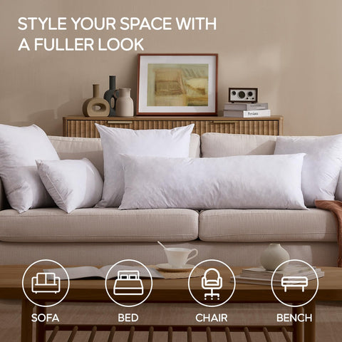 Swandream on a living room sofa showing comfortable lumbar support and styling