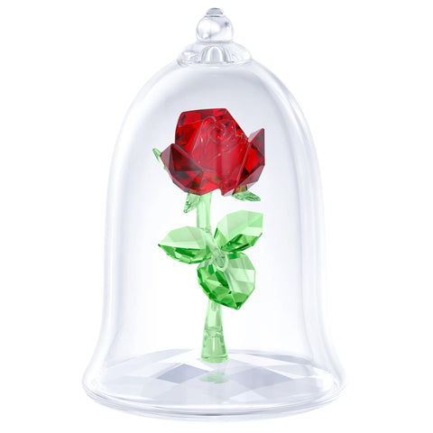 Swarovski rose in hand showing compact size and collectible quality