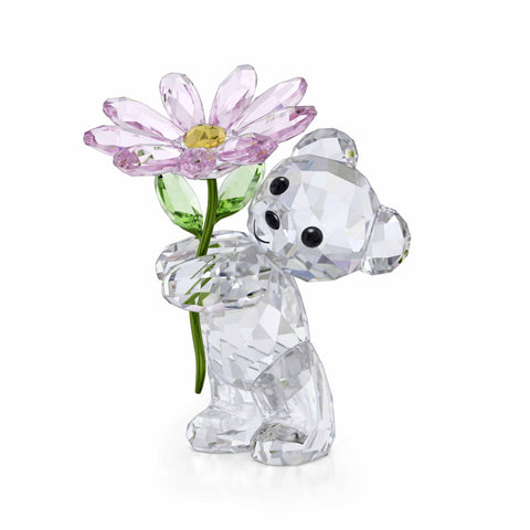 Swarovski Kris Bear front view showing colorful crystals and joyful presence