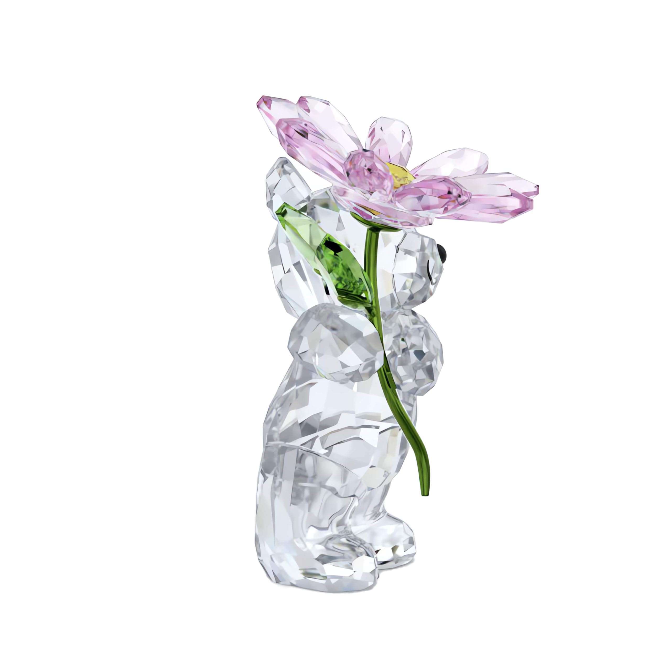 Swarovski Kris Bear daisy flower detail with lacquered stem for elegance
