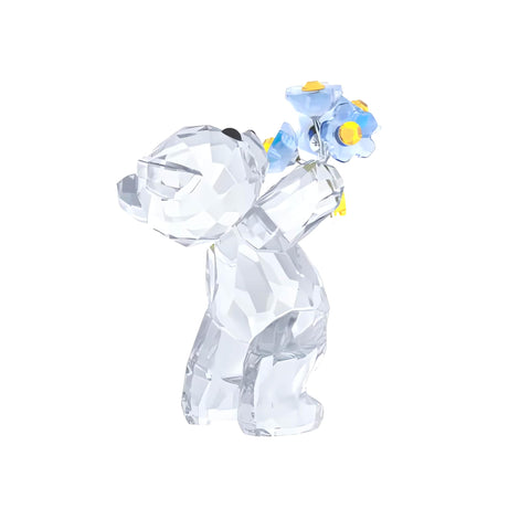 Swarovski Kris Bear held in hand to show scale and delicate craftsmanship benefit