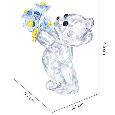 Swarovski Kris Bear on a shelf in a living room setting adding refined decoration