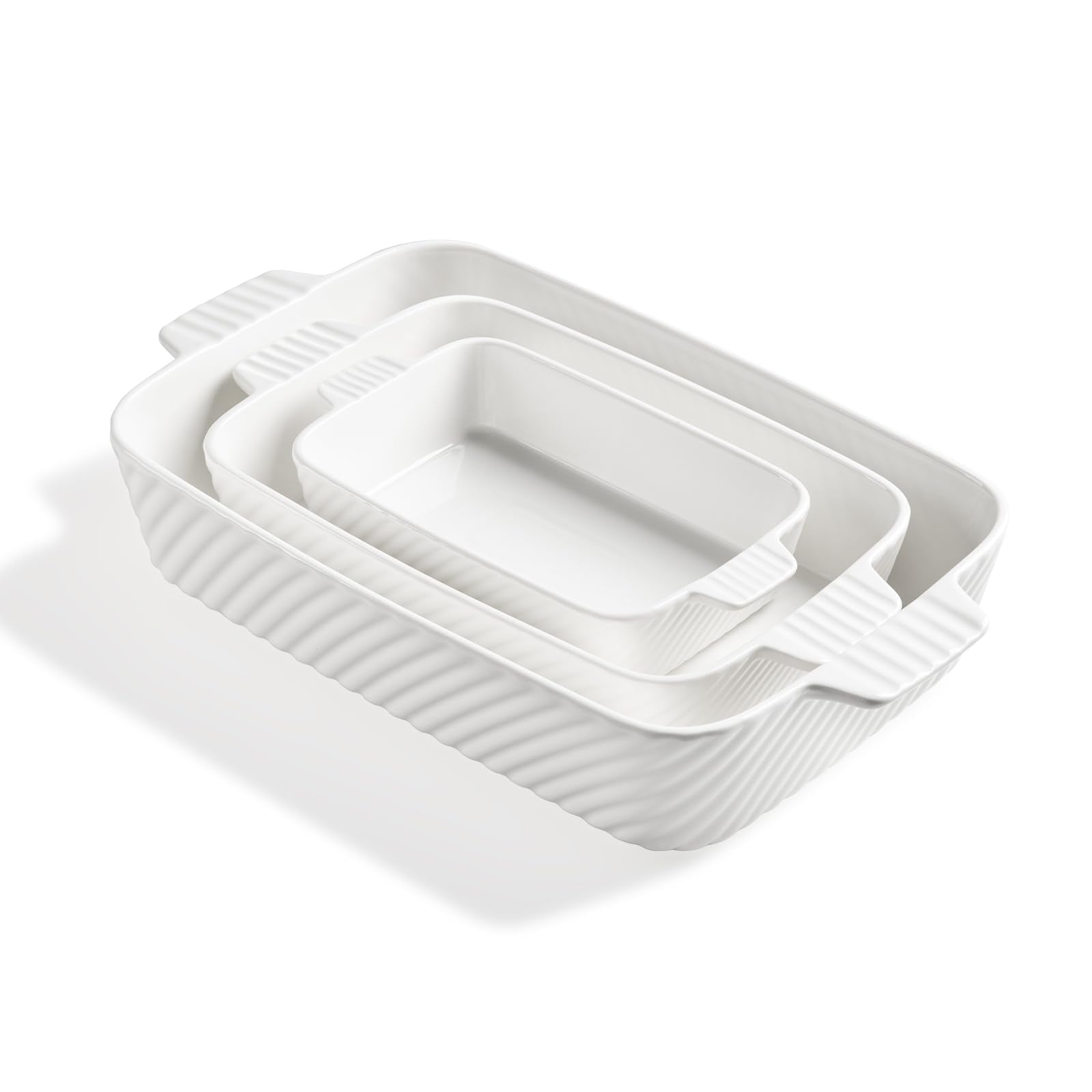 Sweejar Home front view of porcelain baking dish, stylish oven-to-table presentation