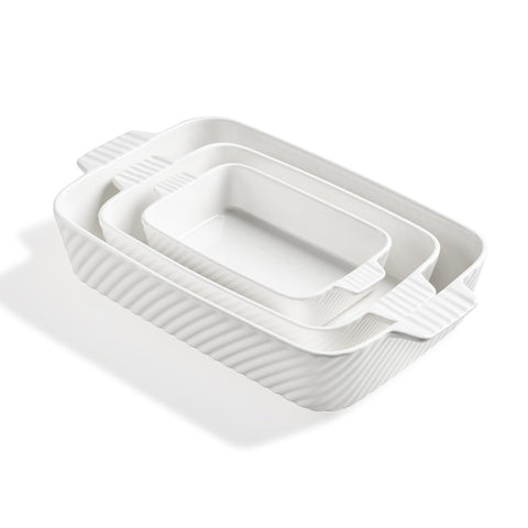 Sweejar Home front view of porcelain baking dish, stylish oven-to-table presentation