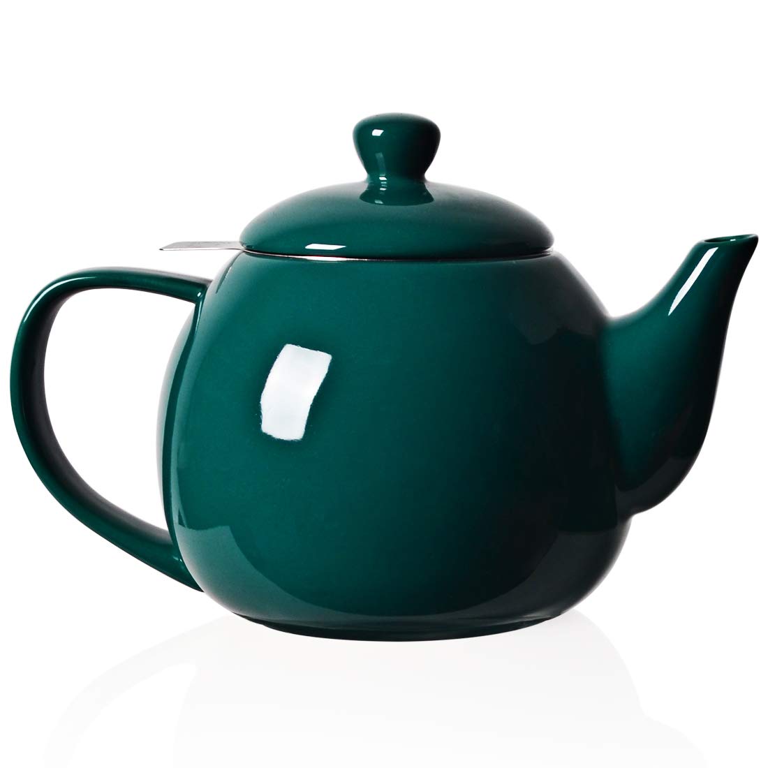 Sweejar Home jade teapot front view shows elegant shape and glossy finish, perfect for display