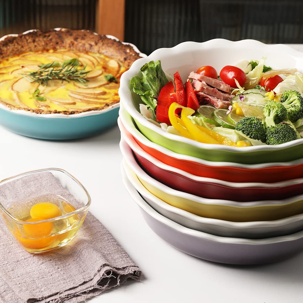Sweejar Home pie pan on table serving dish keeps food warm and presentable
