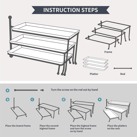 Sweese collapsed for storage with stacked platters showing compact-storage benefit