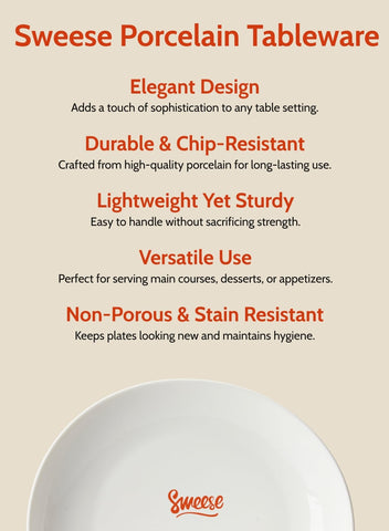 Sweese plates in dishwasher showing hassle-free cleanup benefit