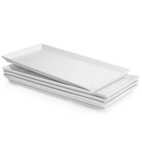 Sweese front view rectangular platter shows clean presentation benefit