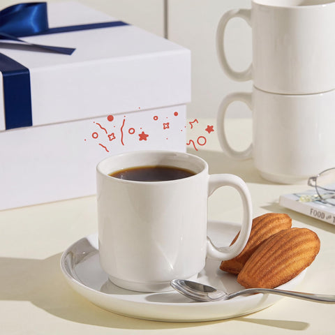 Sweese mug with latte and foam demonstrating cafe-style presentation benefit